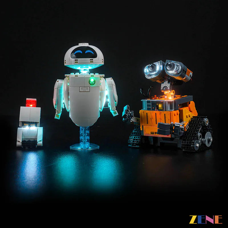 illuminated plant compartment emotional movie scene - ZENE Bricks Light Kit for LEGO® WALL-E and EVE #43279