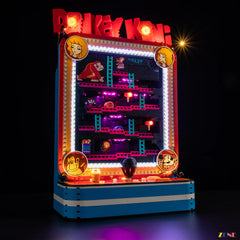 ZENE Bricks Light Kit for LEGO Donkey Kong Arcade #72051 (Color Control Ver.)