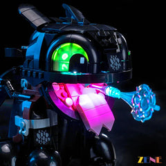 Toothless green eyes and plasma blast glow - ZENE Bricks Light Kit for LEGO® Dragon Toothless #10375