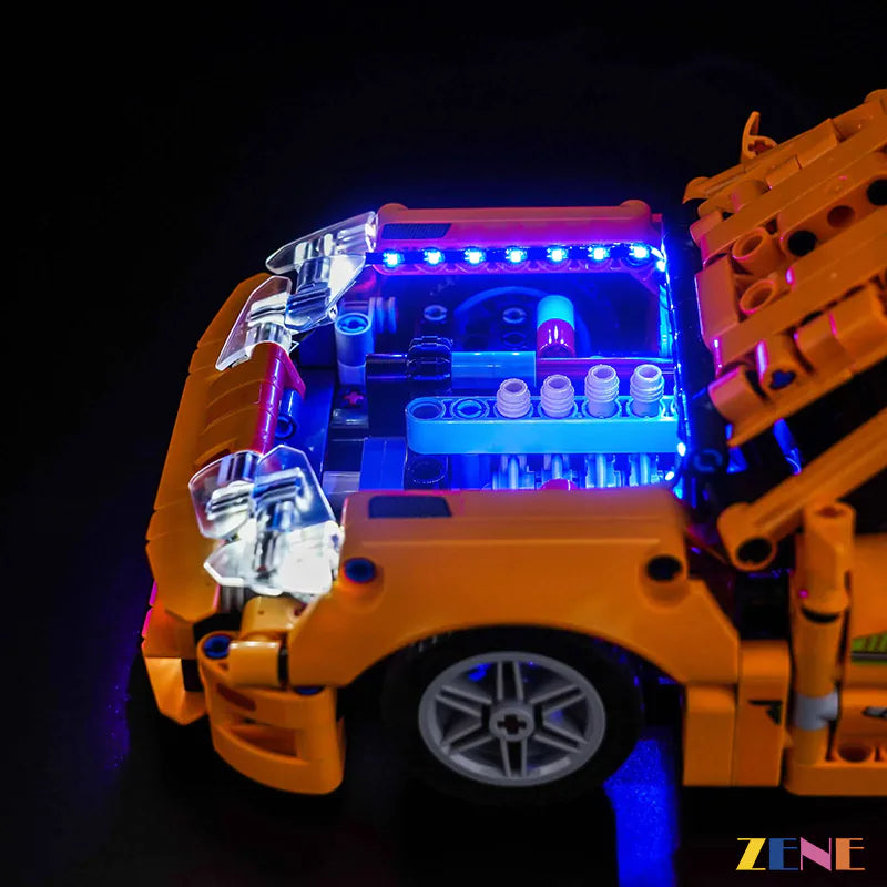 zene bricks Light Kit for LEGO Fast and Furious Toyota Supra MK4 #42204