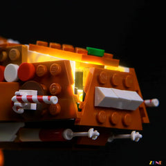 gingerbread structure warm LED effect - ZENE Bricks Light Kit for LEGO® Gingerbread AT-AT Walker #40806