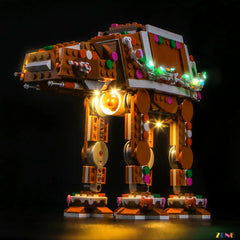 Gingerbread AT-AT warm core lighting - ZENE Bricks Light Kit for LEGO® Gingerbread AT-AT Walker #40806