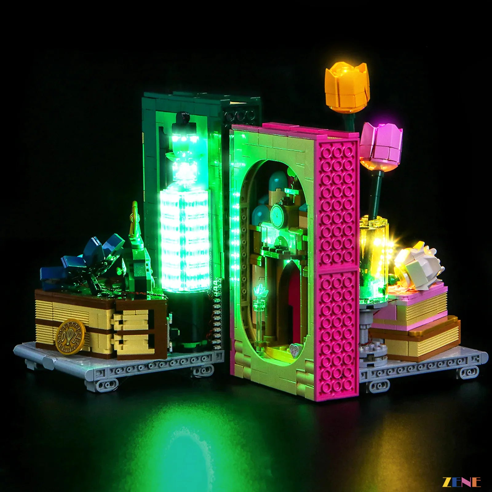 zene bricks LEGO Glinda & Elphaba Bookends Light Kit for #75691