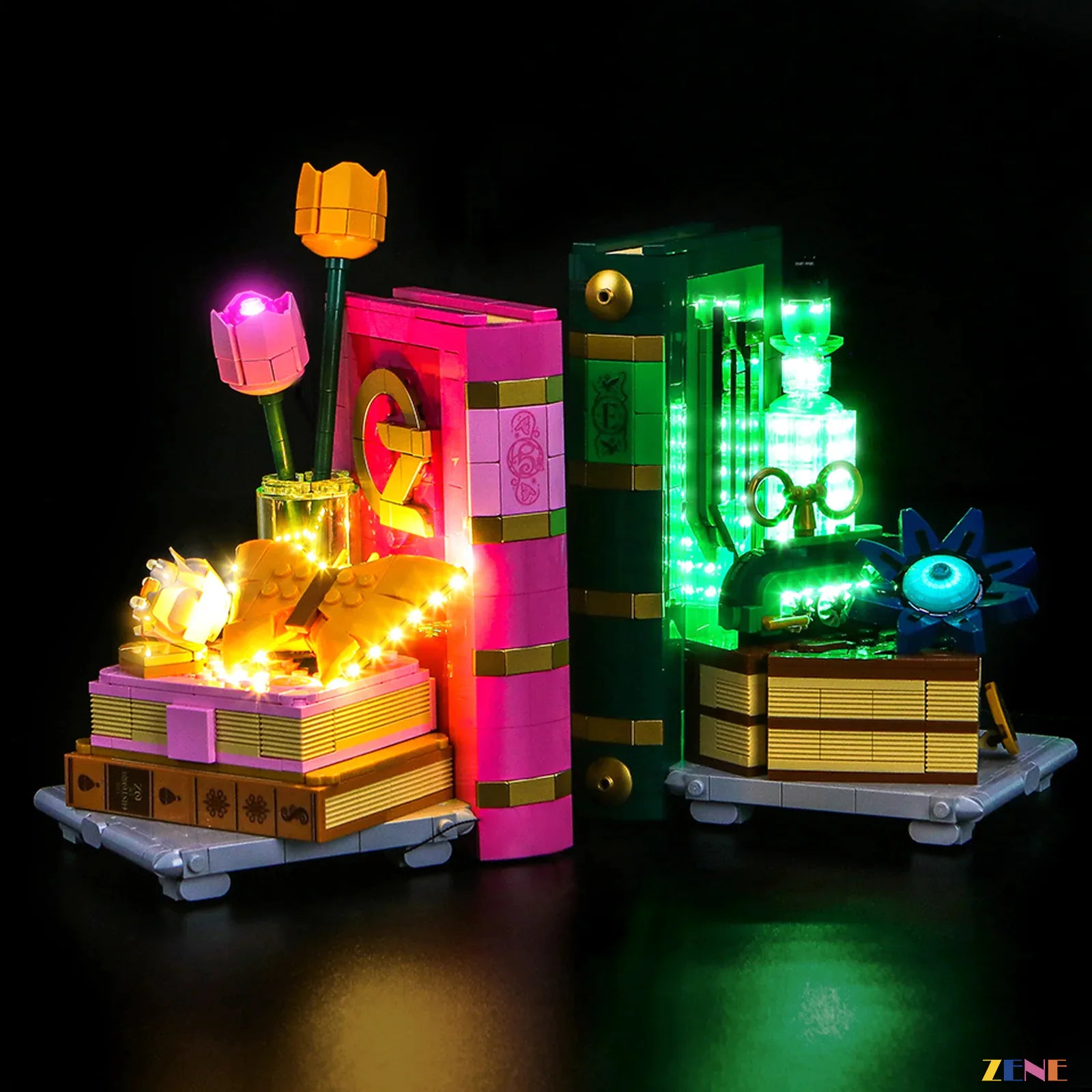 zene bricks LEGO Glinda & Elphaba Bookends Light Kit for #75691