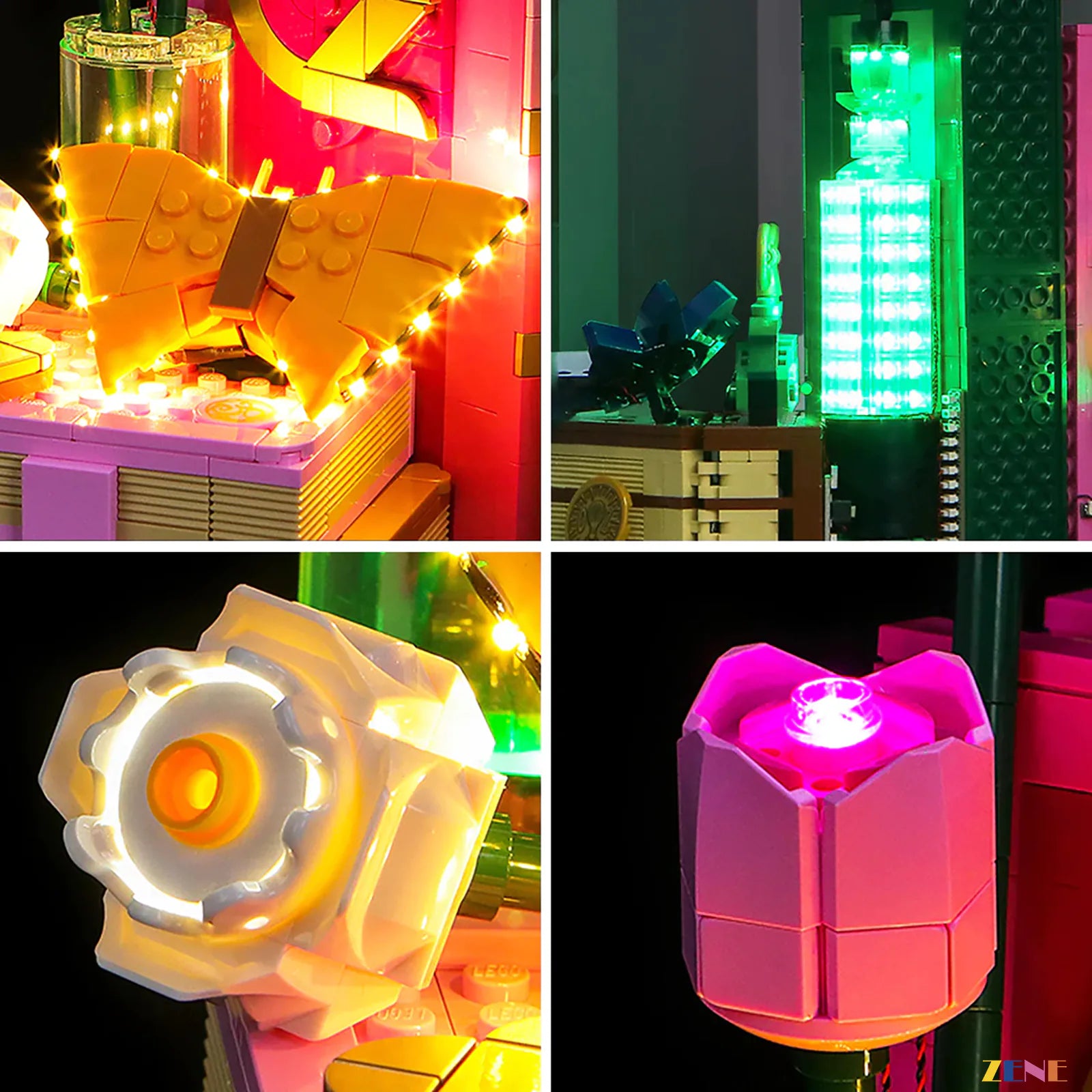 zene bricks LEGO Glinda & Elphaba Bookends Light Kit for #75691