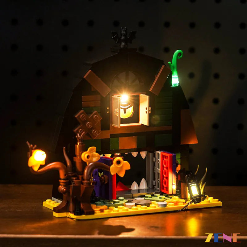 zene bricks Light Kit for LEGO Halloween Barn #40721 Halloween