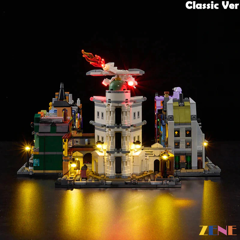 zene bricks Light Kit for LEGO Harry Potter Diagon Alley Wizarding Shops #76444