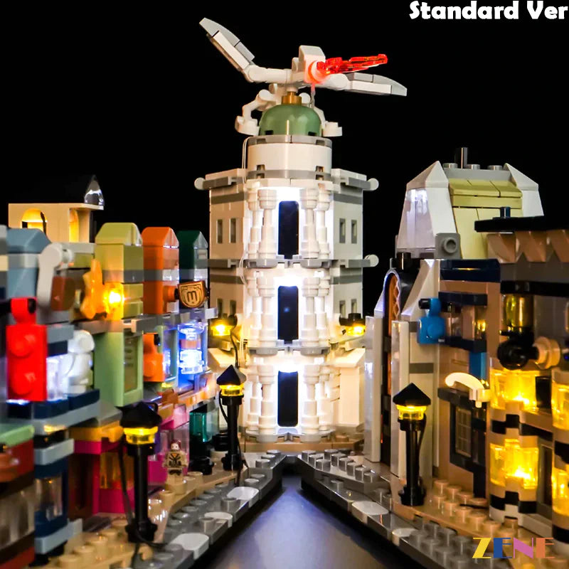 zene bricks Light Kit for LEGO Harry Potter Diagon Alley Wizarding Shops #76444