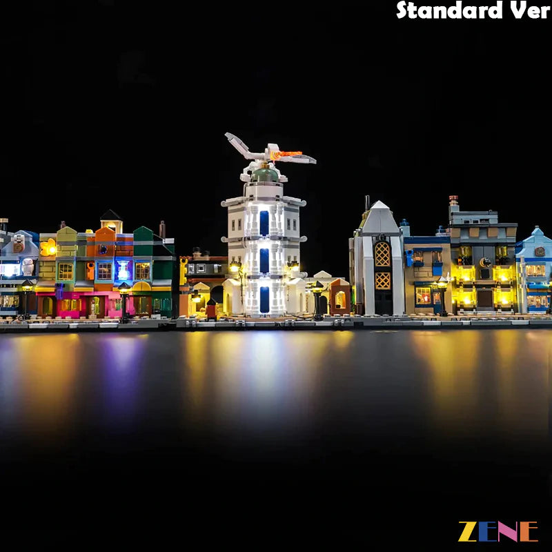 zene bricks Light Kit for LEGO Harry Potter Diagon Alley Wizarding Shops #76444