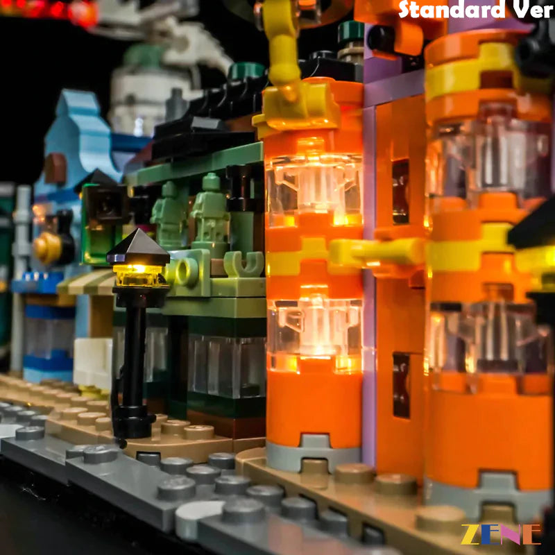 zene bricks Light Kit for LEGO Harry Potter Diagon Alley Wizarding Shops #76444