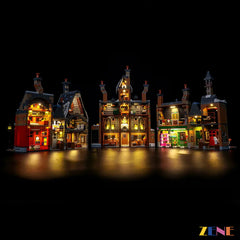 remote control village shelf lighting - ZENE Bricks Light Kit for LEGO® Hogsmeade Village Collectors' Edition #76457