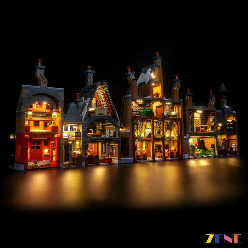 collector winter wonderland light scene - ZENE Bricks Light Kit for LEGO® Hogsmeade Village Collectors' Edition #76457