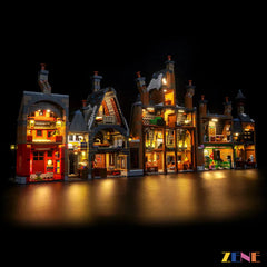 collector winter wonderland light scene - ZENE Bricks Light Kit for LEGO® Hogsmeade Village Collectors' Edition #76457