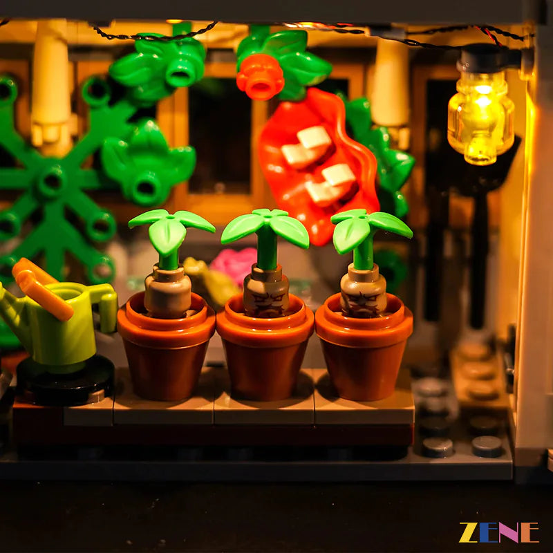 Hogwarts greenhouse shelf illumination - ZENE Bricks Light Kit for LEGO® Hogwarts Castle Herbology Class #76445