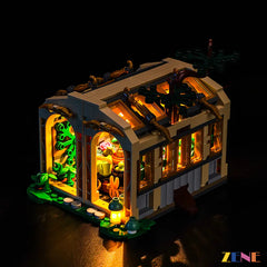 Herbology greenhouse warm amber glow - ZENE Bricks Light Kit for LEGO® Hogwarts Castle Herbology Class #76445