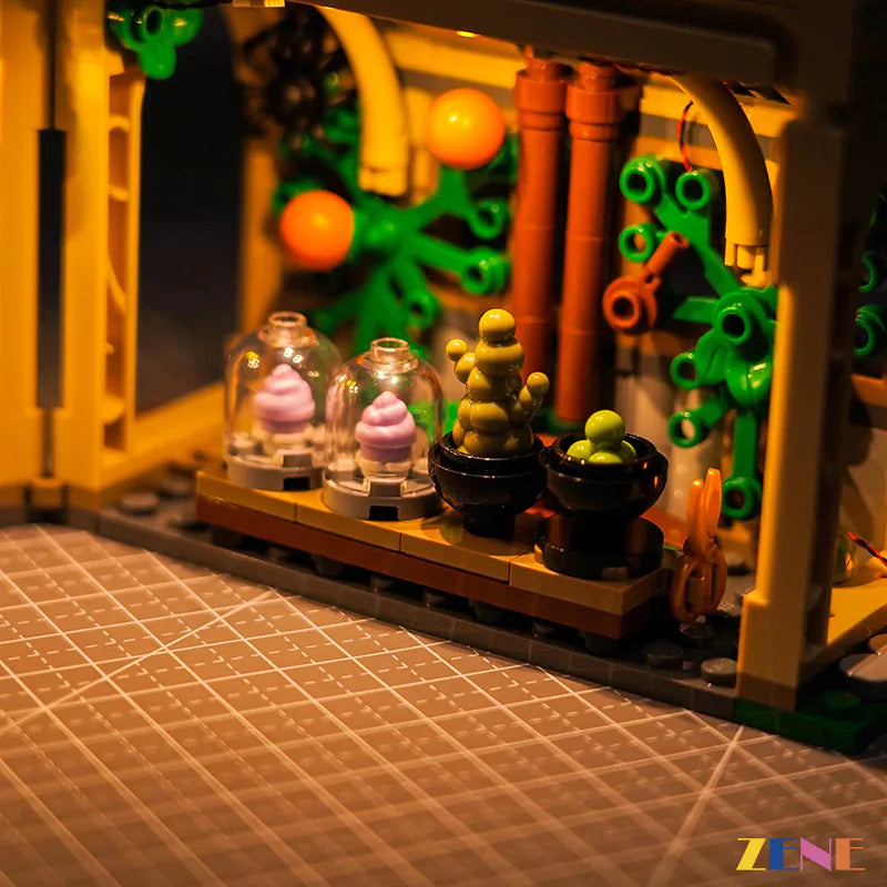 wizarding botany room LED effect - ZENE Bricks Light Kit for LEGO® Hogwarts Castle Herbology Class #76445