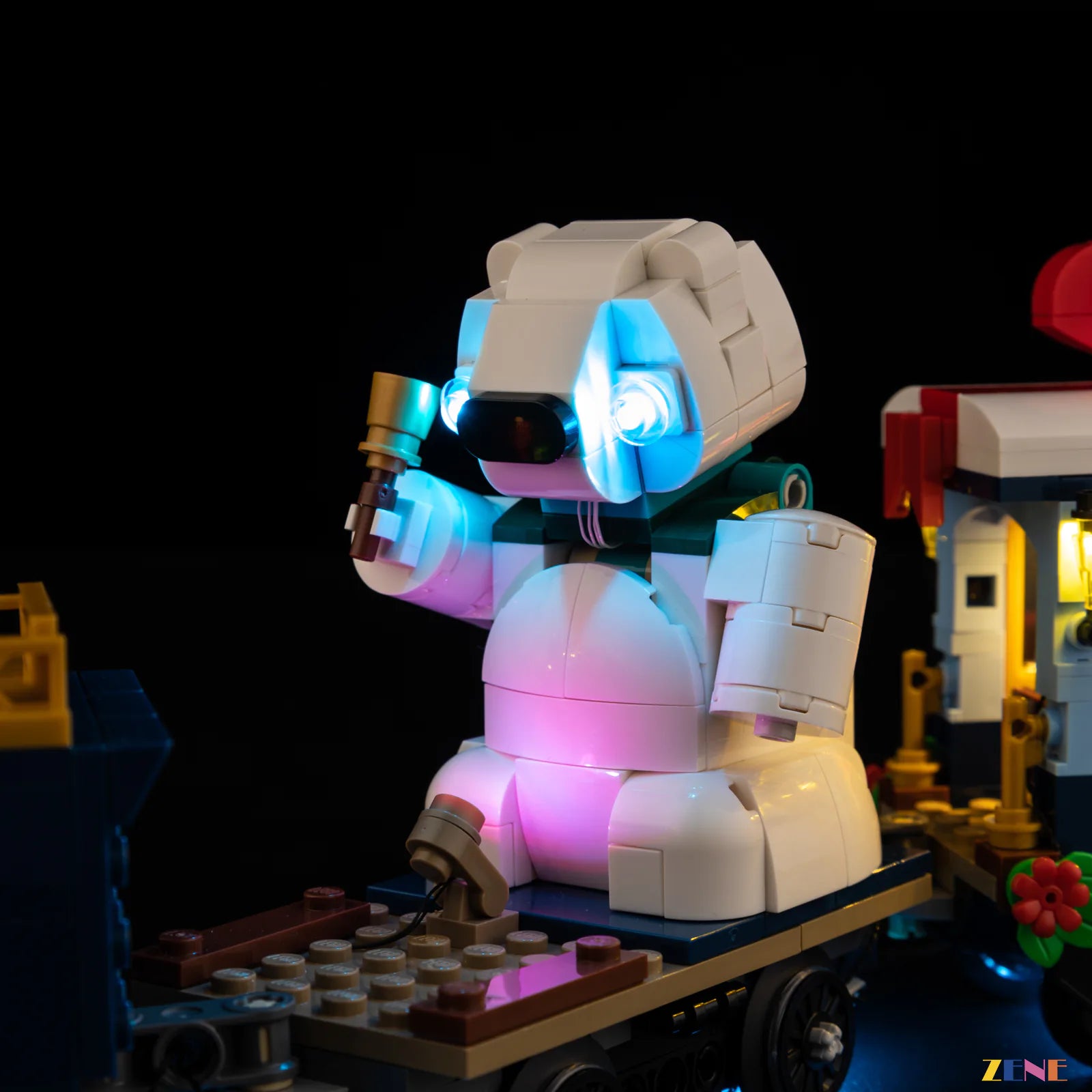 holiday string lights on train car - ZENE Bricks Light Kit for LEGO® Holiday Express Train #10361 Ver.2