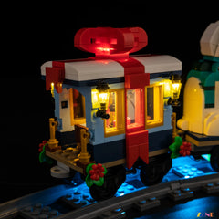 winter railway scene LED enhancement - ZENE Bricks Light Kit for LEGO® Holiday Express Train #10361 Ver.2