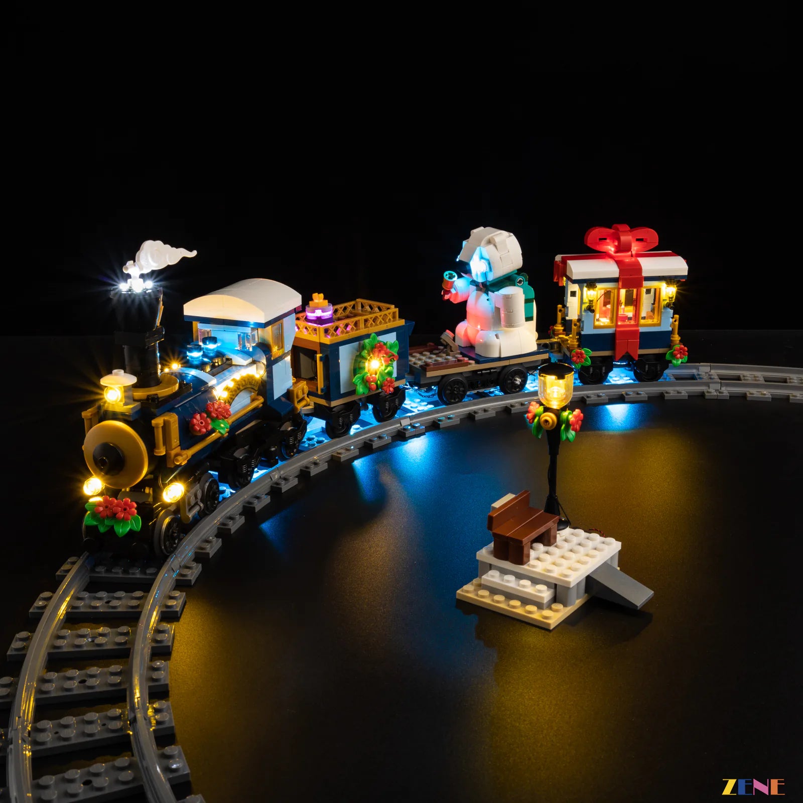 trackside holiday station illumination - ZENE Bricks Light Kit for LEGO® Holiday Express Train #10361 Ver.2