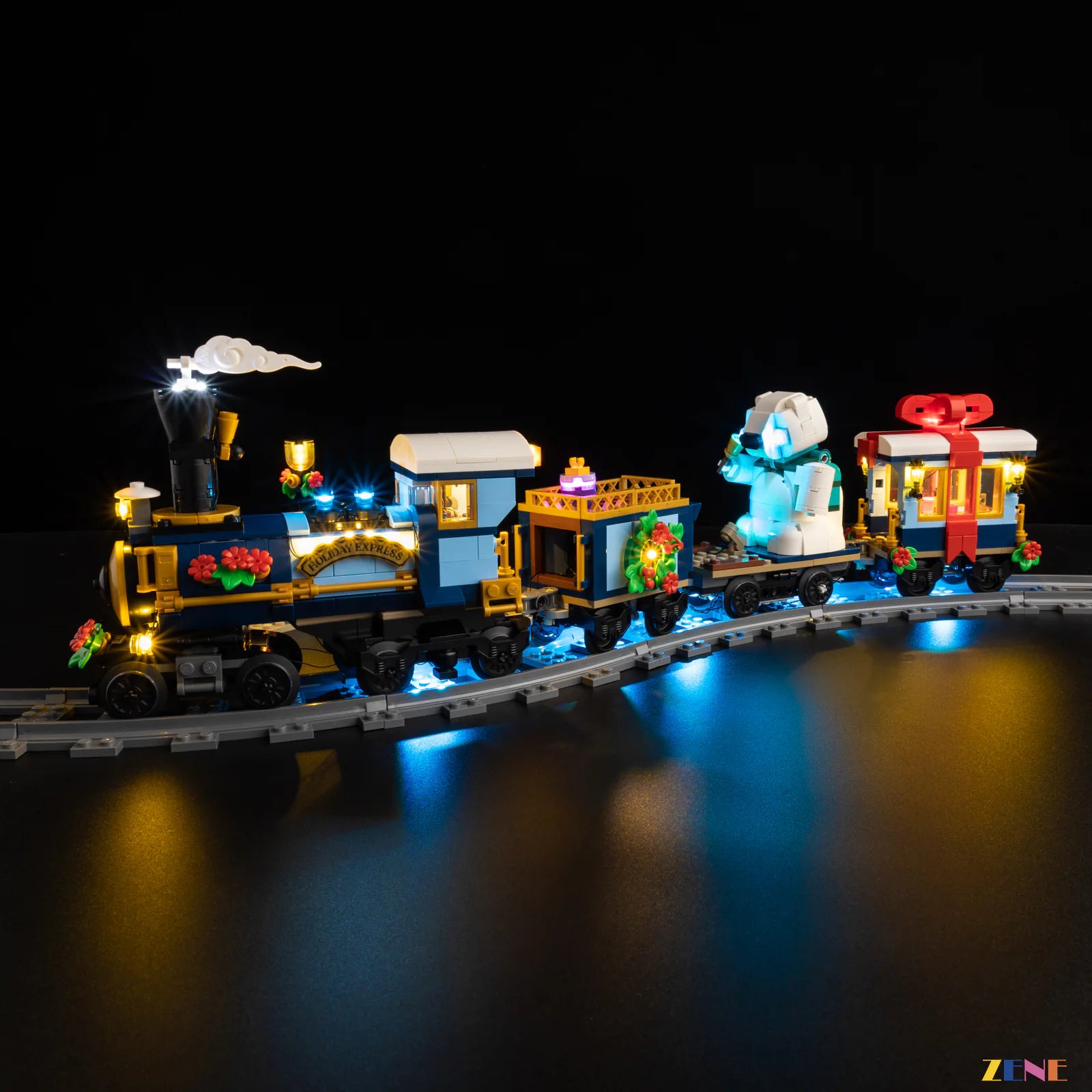 winter gift train warm display - ZENE Bricks Light Kit for LEGO® Holiday Express Train #10361 Ver.2