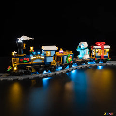 winter gift train warm display - ZENE Bricks Light Kit for LEGO® Holiday Express Train #10361 Ver.2
