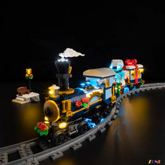 Christmas reunion train scene glow - ZENE Bricks Light Kit for LEGO® Holiday Express Train #10361 Ver.2