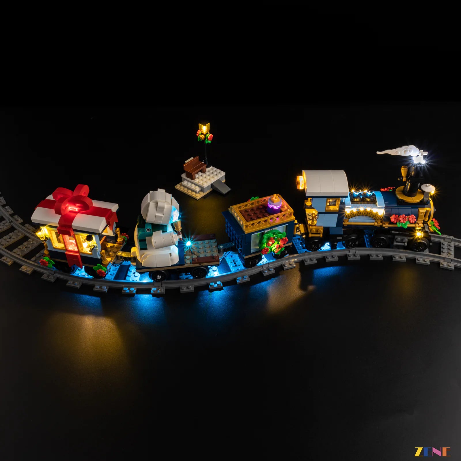 warm holiday memories train lighting - ZENE Bricks Light Kit for LEGO® Holiday Express Train #10361 Ver.2