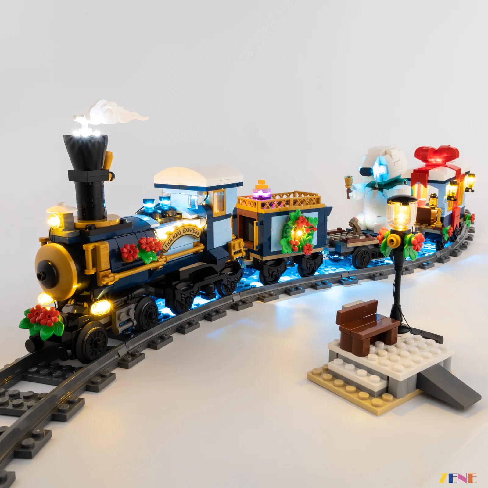 winter train station platform lighting - ZENE Bricks Light Kit for LEGO® Holiday Express Train #10361 Ver.2