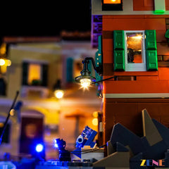 Italian Riviera coastal village display lighting - ZENE Bricks Light Kit for LEGO® Italian Riviera #21359
