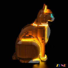 USB powered cat display glow - ZENE Bricks Light Kit for LEGO® Ideas Orange Cat #21376