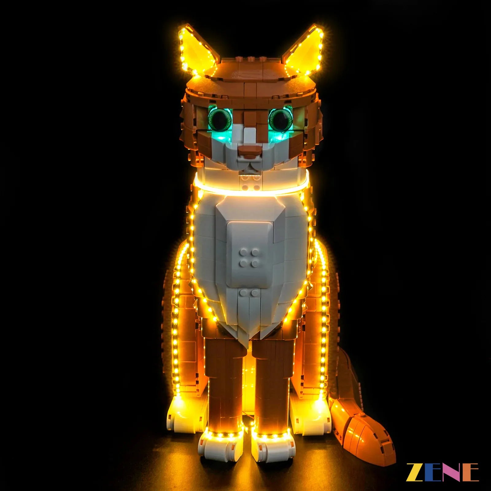 orange fur texture lighting depth - ZENE Bricks Light Kit for LEGO® Ideas Orange Cat #21376