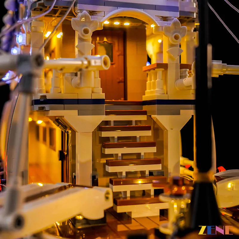 zene bricks Light Kit for LEGO River Steamboat #21356