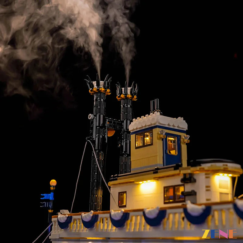 zene bricks Light Kit for LEGO River Steamboat #21356
