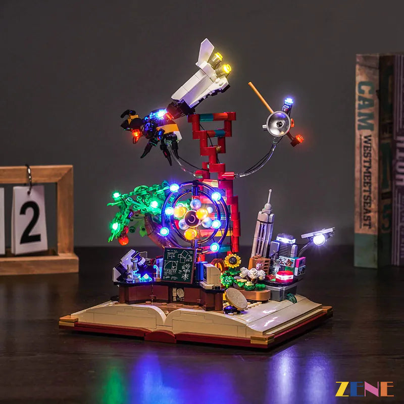 zene bricks Light Kit for LEGO The Evolution of STEM #21355