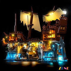 Goonies pirate ship warm display lighting - ZENE Bricks Light Kit for LEGO® The Goonies #21363