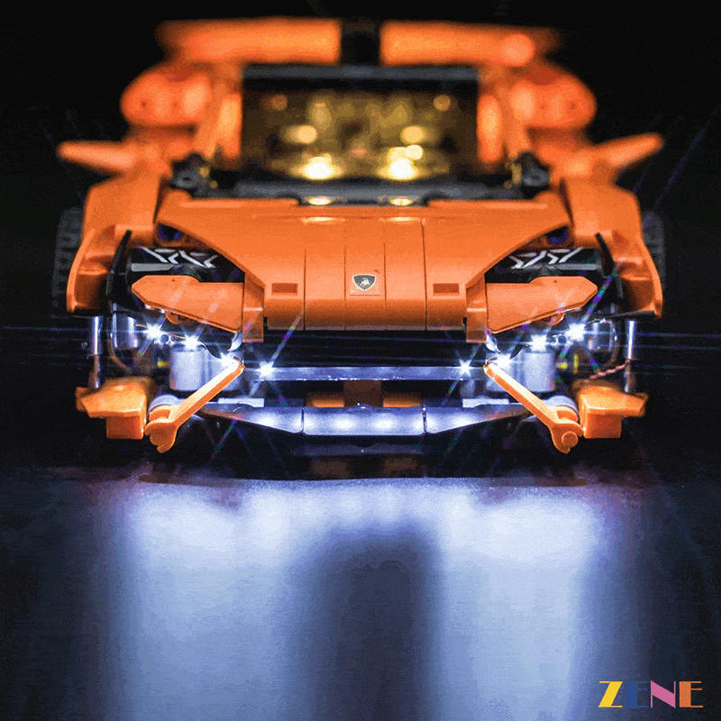 zene bricks Light Kit for LEGO Lamborghini Huracán Tecnica Orange #42196