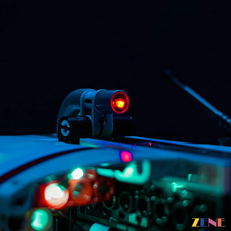 lunar rover cyan underglow and headlights - ZENE Bricks Light Kit for LEGO® Moon Rover Space Vehicle Lunar Outpost #42211