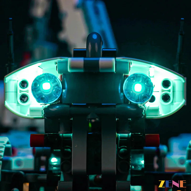 lunar rover cyan underglow and headlights - ZENE Bricks Light Kit for LEGO® Moon Rover Space Vehicle Lunar Outpost #42211
