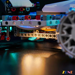 lunar rover cyan underglow and headlights - ZENE Bricks Light Kit for LEGO® Moon Rover Space Vehicle Lunar Outpost #42211