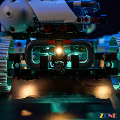 lunar rover cyan underglow and headlights - ZENE Bricks Light Kit for LEGO® Moon Rover Space Vehicle Lunar Outpost #42211