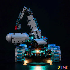 lunar rover cyan underglow and headlights - ZENE Bricks Light Kit for LEGO® Moon Rover Space Vehicle Lunar Outpost #42211