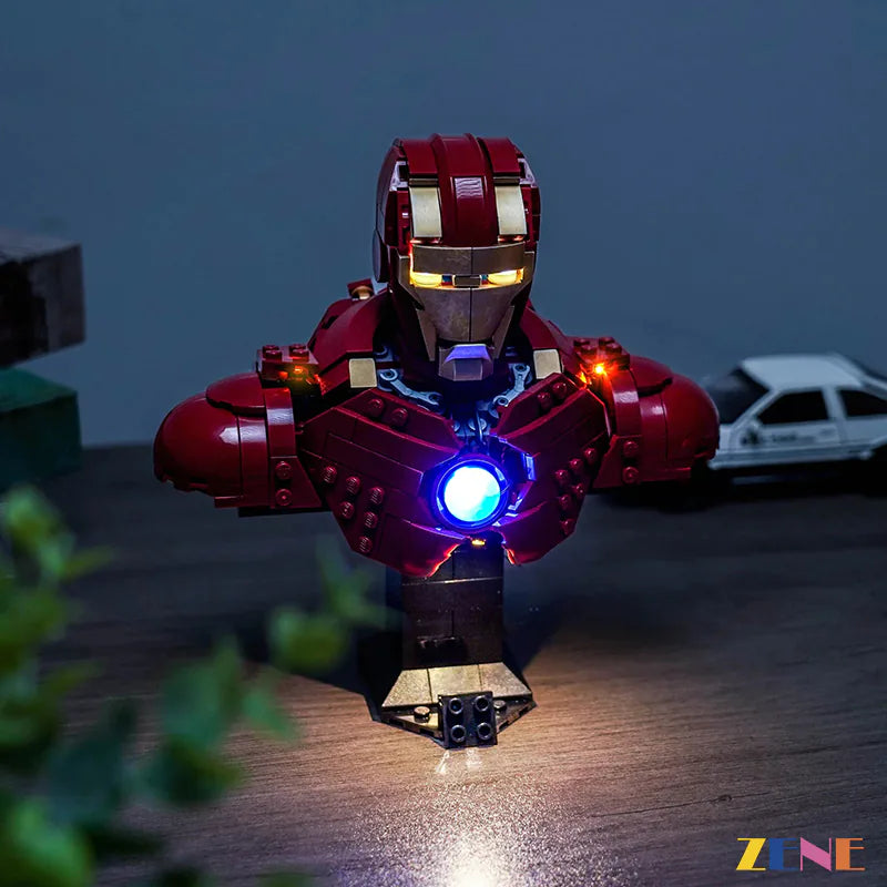 zene bricks Light Kit for MK4 Iron Man Bust #76327