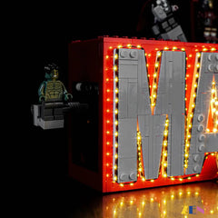 museum quality hero shelf glow - ZENE Bricks Light Kit for LEGO® Marvel Logo & Minifigures #76313