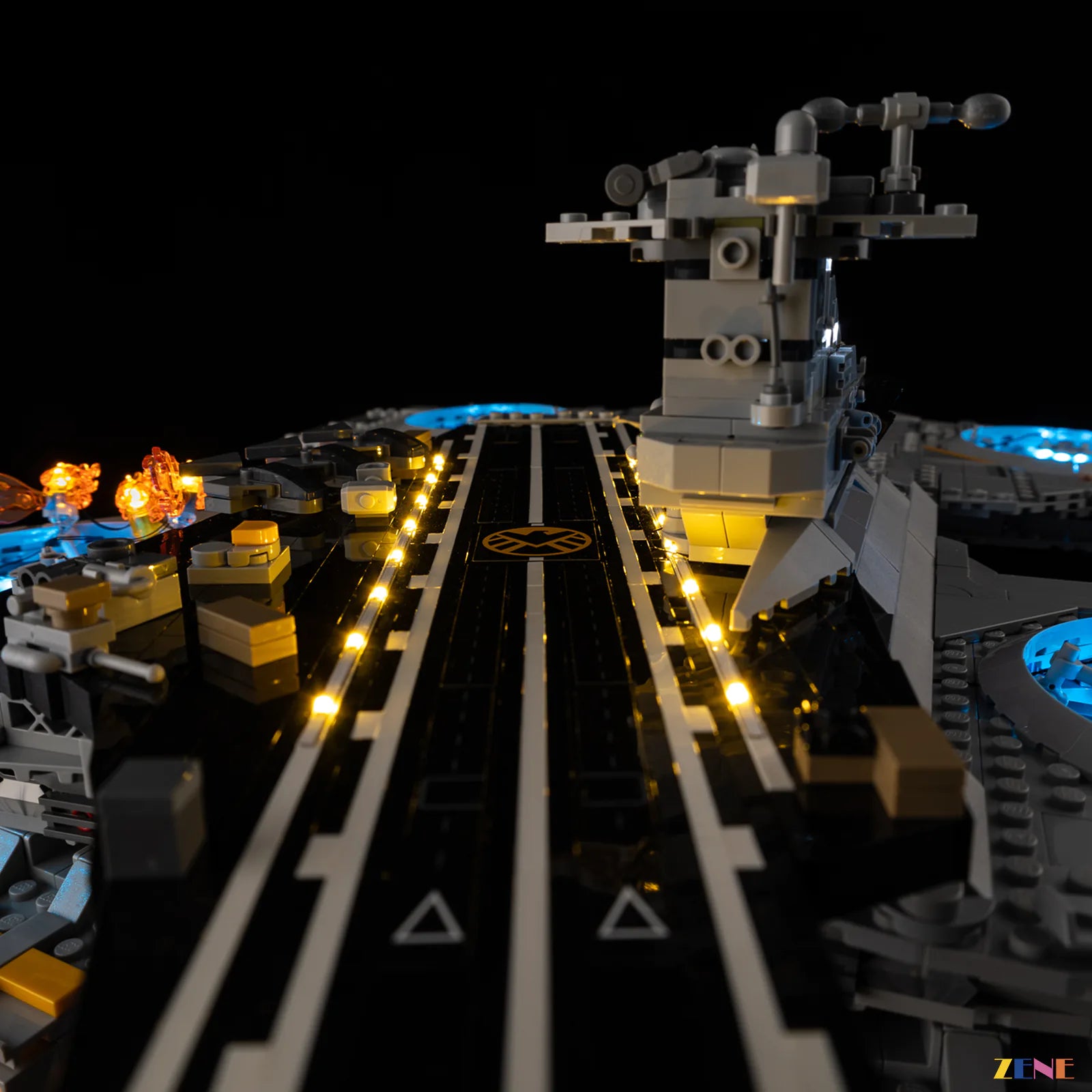 SHIELD Helicarrier engine deck lighting - ZENE Bricks Light Kit for LEGO® Marvel SHIELD Helicarrier #76354