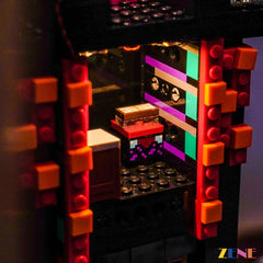 Enderman tower portal colors and Minecraft display glow - ZENE Bricks Light Kit for LEGO® Minecraft® Enderman Tower #21279