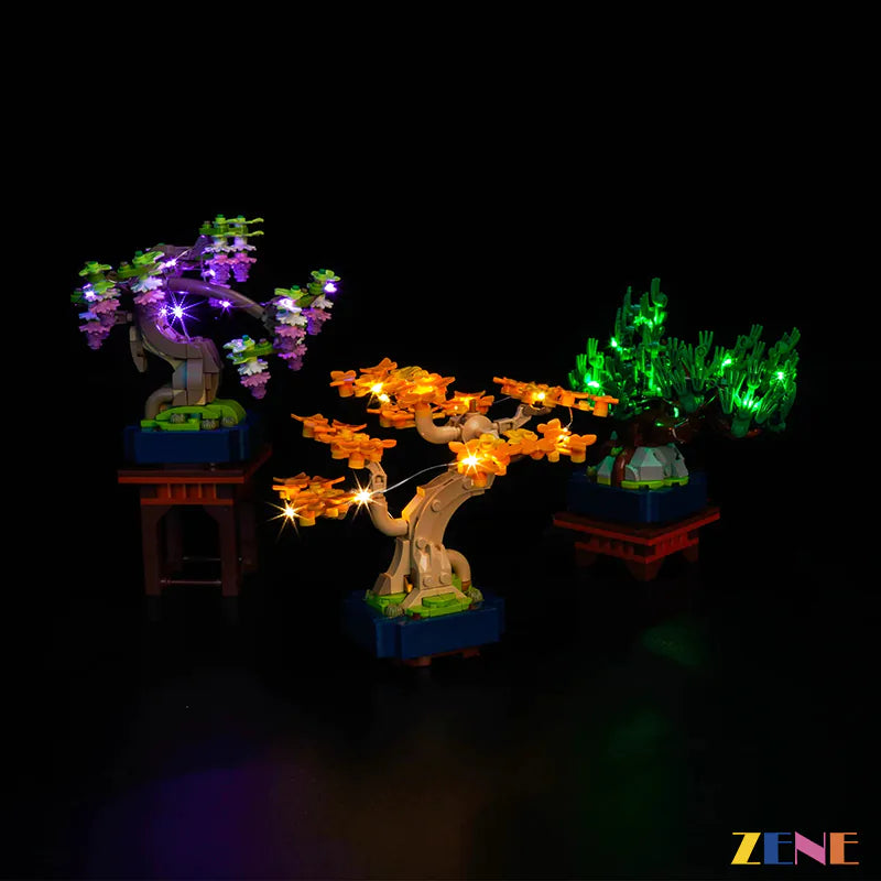 mini bonsai botanical shelf display lighting - ZENE Bricks Light Kit for LEGO® Mini Bonsai Trees #10373