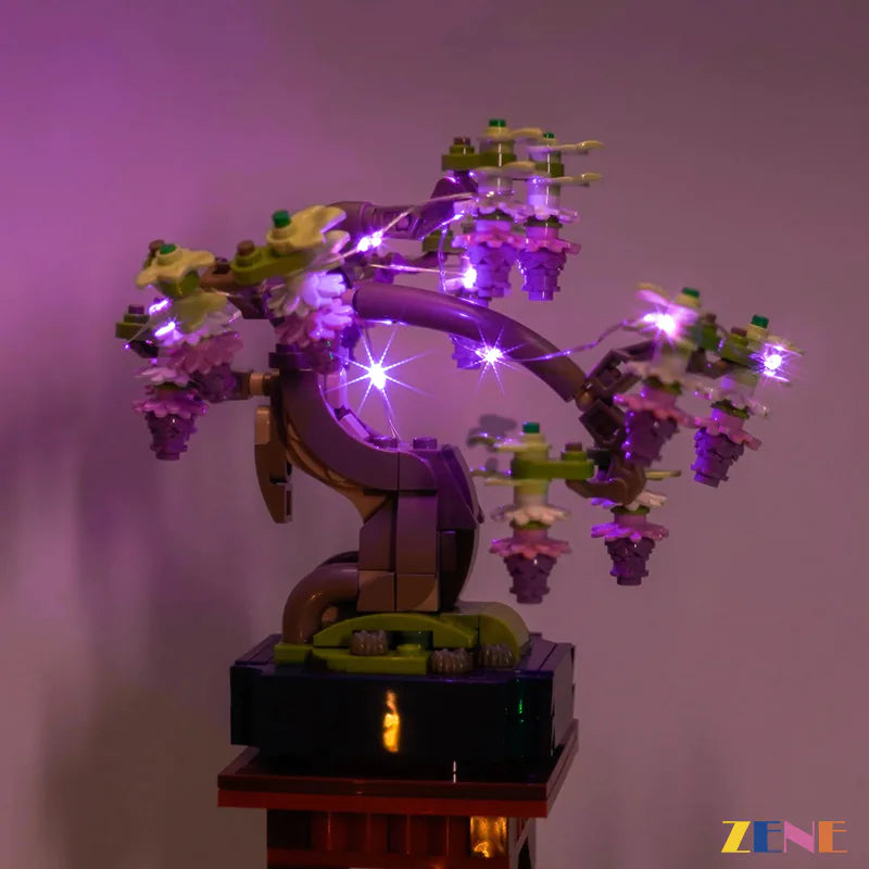 mini bonsai botanical shelf display lighting - ZENE Bricks Light Kit for LEGO® Mini Bonsai Trees #10373