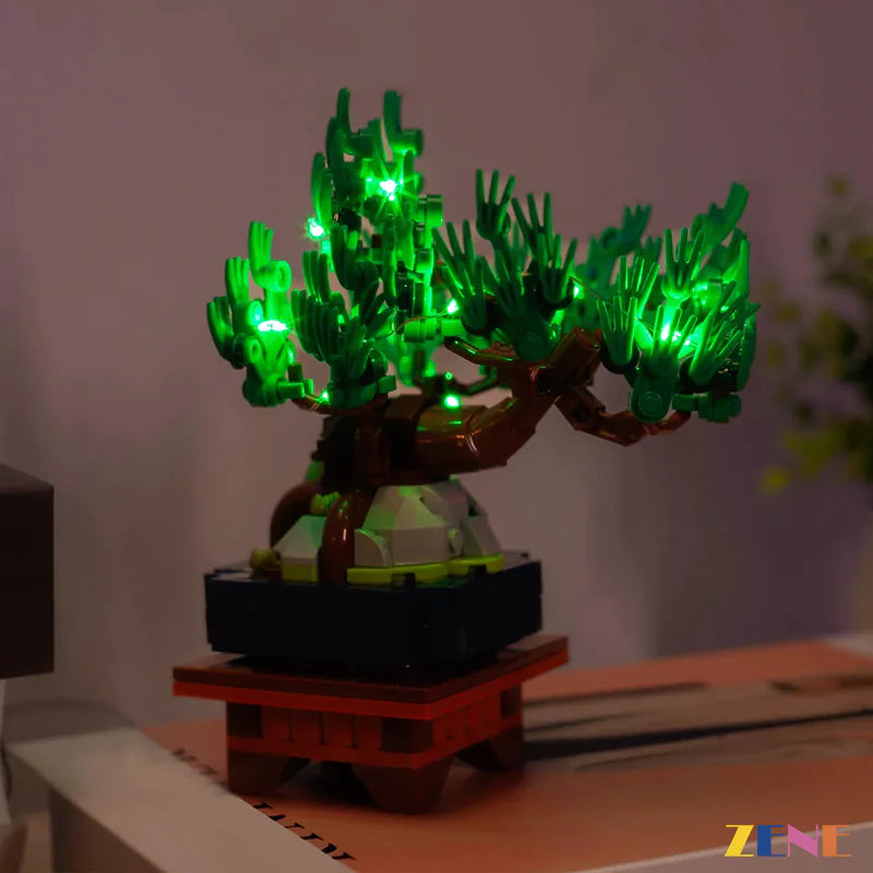 mini bonsai botanical shelf display lighting - ZENE Bricks Light Kit for LEGO® Mini Bonsai Trees #10373