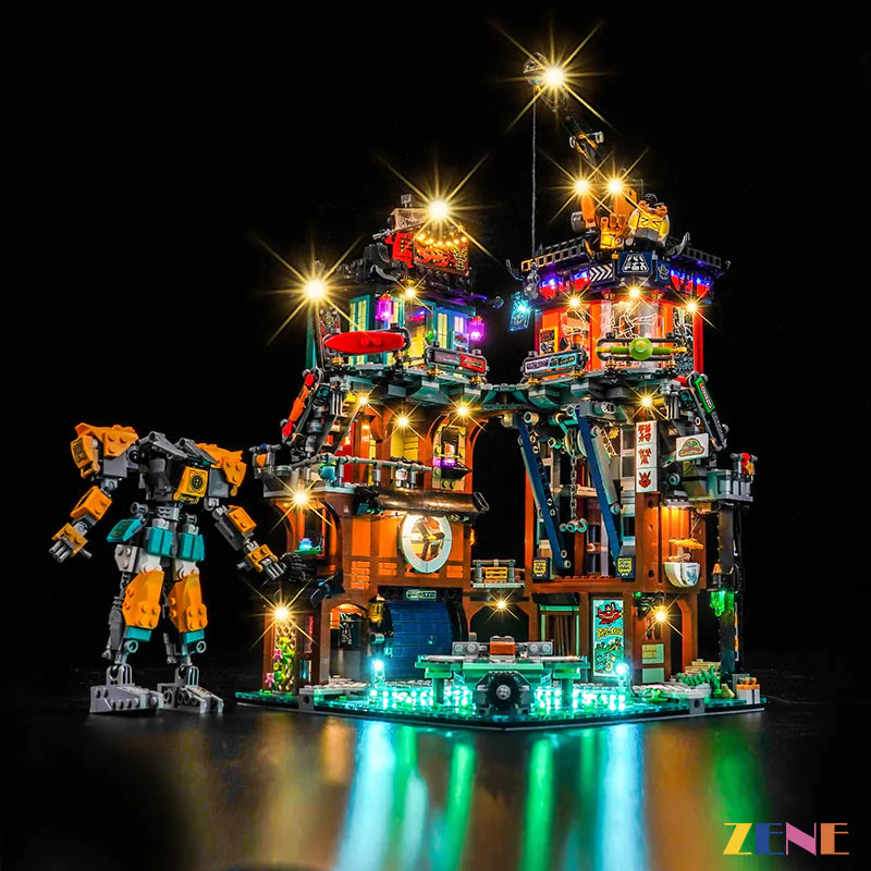zene bricks Light Kit for LEGO NINJAGO Workshops #71837 (Ver.2)