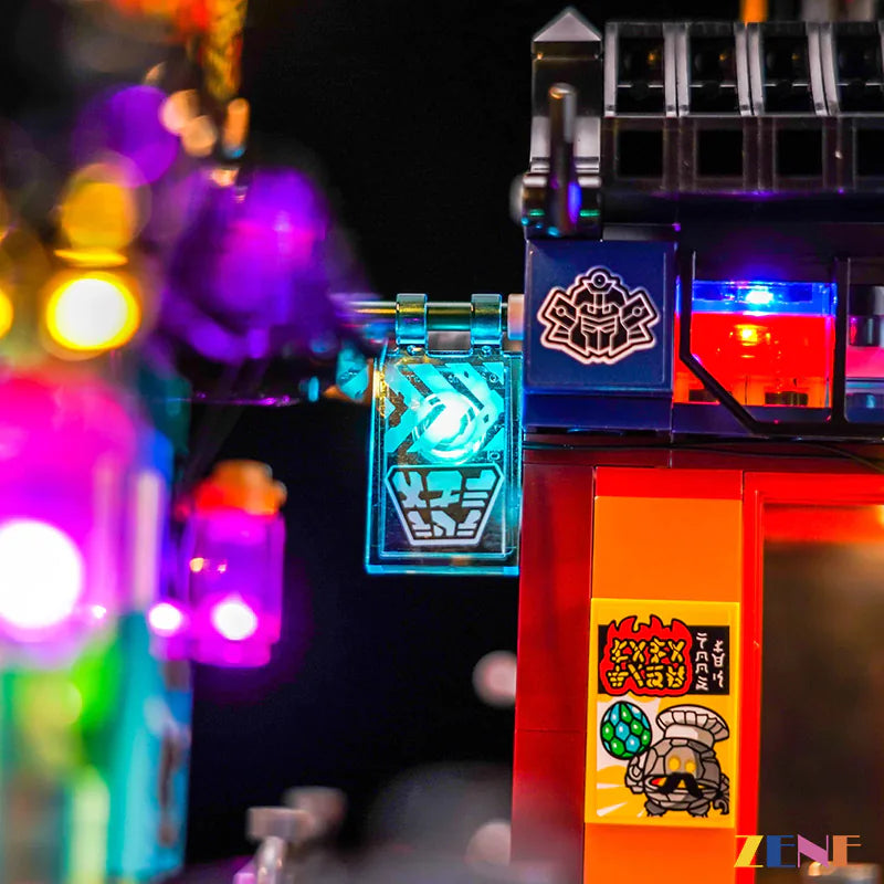 zene bricks Light Kit for LEGO NINJAGO Workshops #71837 (Ver.2)